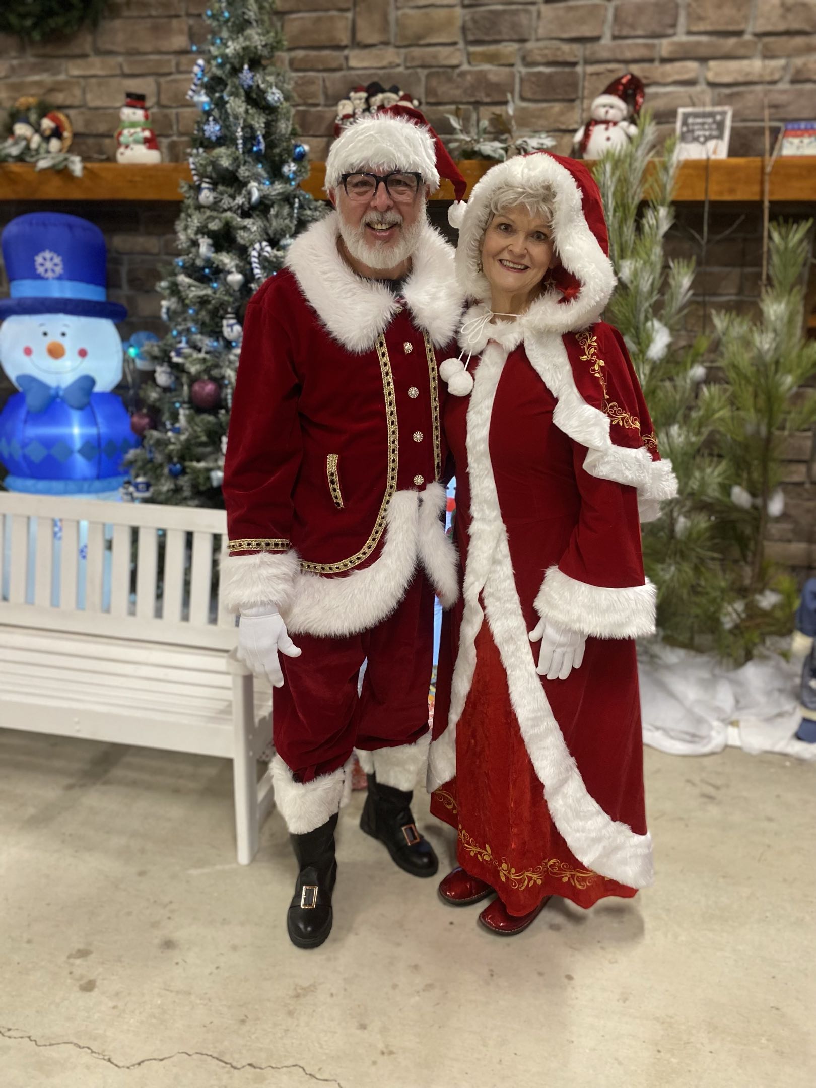 Santa Clyde and Mrs. Claus together